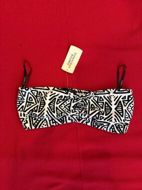 Black & White Tribal Bandeau Bra Top with Straps Forever 21 New with Tags